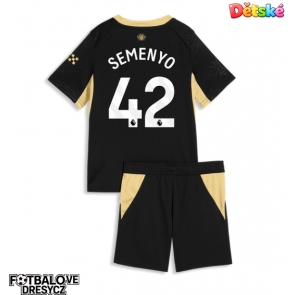 Manchester City Antoine Semenyo #42 Dětské Venkovní dres komplet 2026-27 Krátký Rukáv (+ trenýrky)